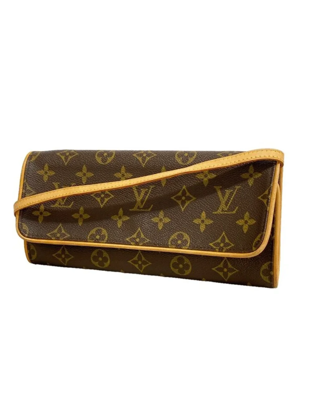 Louis Vuitton Shoulder Bag Monogram Pochette Twin GM Brown